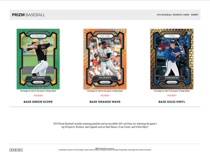 2024 Panini Prizm Baseball Hobby 12 Box Case